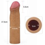 Nakładka na penisa realistyczna silikonowa 17,5 cm - obrazek 5