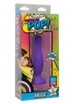 Gładkie dildo analne zatyczka z przyssawką fiolet - obrazek 2