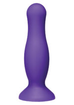 Gładkie dildo analne zatyczka z przyssawką fiolet - obrazek 3