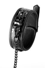 BLAZE COLLAR AND LEASH CROCO BLACK - obrazek 4