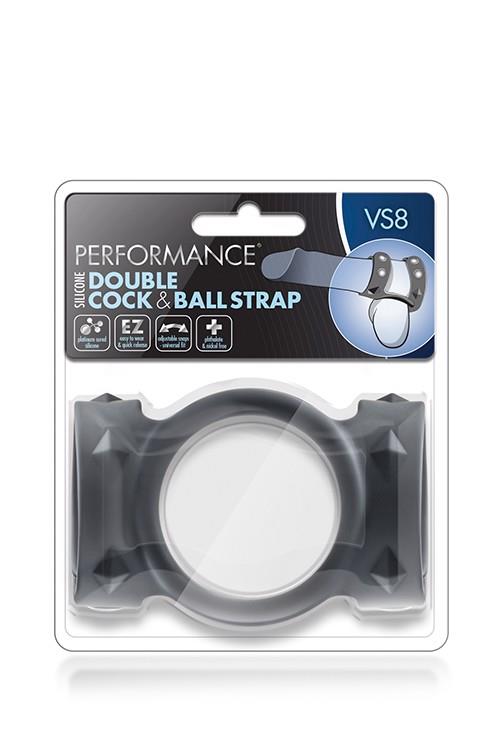 35-331048.jpg Pierścień-PERFORMANCE VS8 DOUBLE COCK & BALL STRAP - obrazek 1