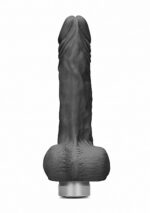 7" / 17 cm Realistic Vibrating Dildo With Balls - Black - obrazek 4