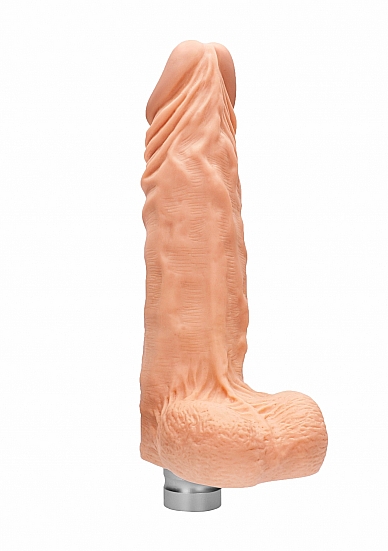 36-REA085FLE.jpg 10" / 25 cm Realistic Vibrating Dildo With Balls - Flesh - obrazek 1