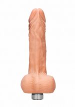 10" / 25 cm Realistic Vibrating Dildo With Balls - Flesh - obrazek 4