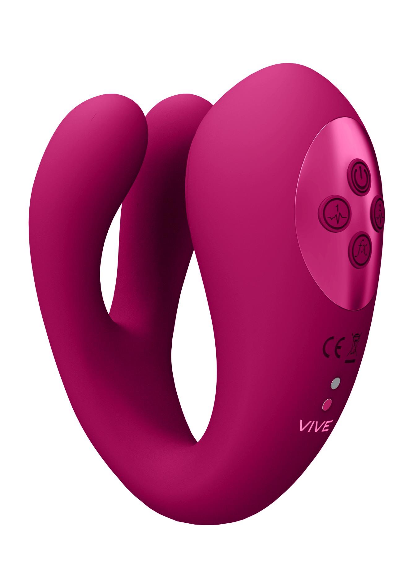 36-VIVE049PNK.jpg WIBRATOR DAMSKI DO POCHWY ŁECHTACZKI PULSUJĄCY DLA PAR 10 TRYB USB - obrazek 1