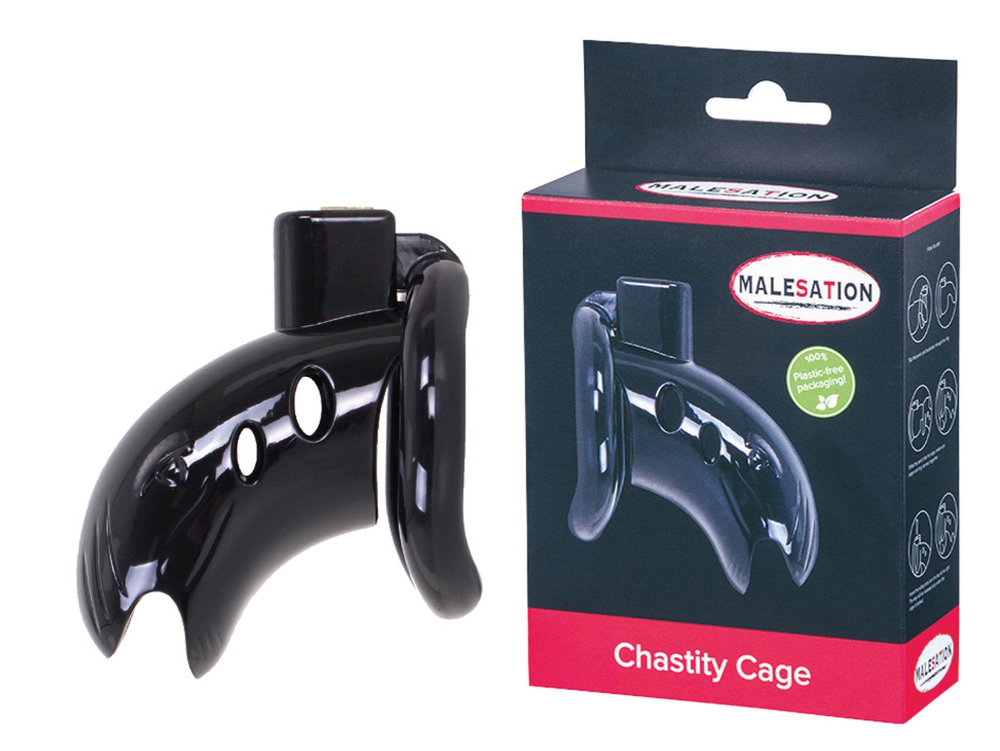 38-257807.jpg MALESATION Chastity Cage black - obrazek 1