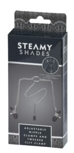 STEAMY SHADES Adjustable Nipple Clamps and Tweezer Clit Clamp - obrazek 3