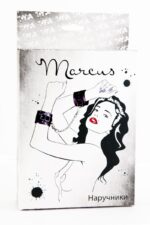 Kajdanki-marcus 711003 hand cuffs with metal chain tracery syntetic purple bdsm valentine day