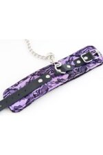 Kajdanki-marcus 711003 hand cuffs with metal chain tracery syntetic purple bdsm valentine day - obrazek 3