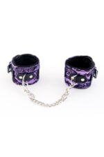 Kajdanki-marcus 711003 hand cuffs with metal chain tracery syntetic purple bdsm valentine day - obrazek 4