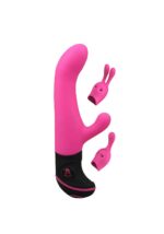 Wibrator z końcówkami do stymulacji łechtaczki 21cm - obrazek 2