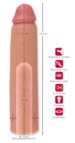 Nakładka realistyczna przedłuża penisa 10cm - obrazek 15
