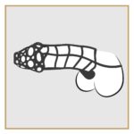 Długa nakładka na penisa z pierścieniem na jądra - obrazek 11