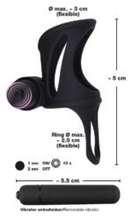 Klatka silikonowa na penisa i jądra wibrująca sex - obrazek 10