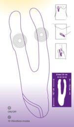 Podwójny wibrator analny waginalny 18cm 10trybów - obrazek 5