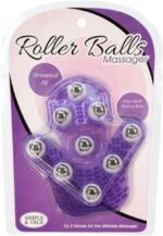 Roller Balls Massage Glove - Purple - obrazek 5