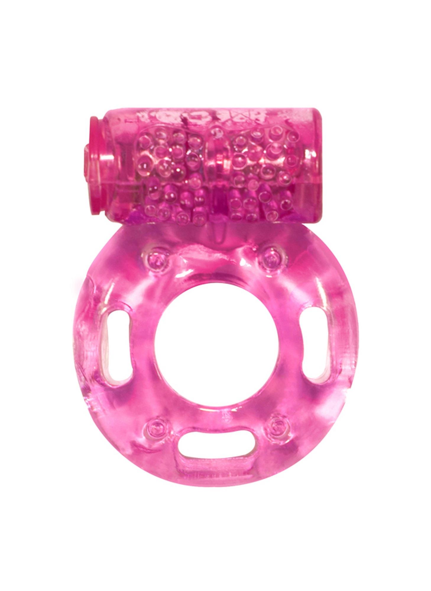 57-0114-83.jpg Cockring with vibration Rings Axle-pin pink - obrazek 1