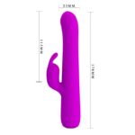Falujący wibrator z masażerem łechtaczki 17cm usb - obrazek 6