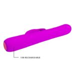 Falujący wibrator z masażerem łechtaczki 17cm usb - obrazek 8