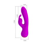 Wibrator z masażerem łechtaczki 17cm usb 12trybów - obrazek 6