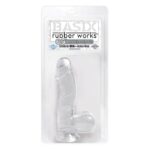 Dildo-basix 6.5"""" dong w suction cup clear - obrazek 2