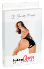 Crotchless latex panties S