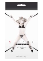 Wiązania-SINFUL BED RESTRAINT STRAPS BLACK - obrazek 3