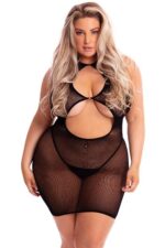 FOLLOW ME MINI DRESS BLACK PLUS SIZE - obrazek 2