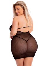 FOLLOW ME MINI DRESS BLACK PLUS SIZE - obrazek 4