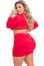 STOP & STARE 2PC SKIRT SET RED, XL/2XL - obrazek 4