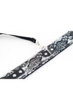 Wiązania-MARCUS 713001 Collar tracery silver with black leash bdsm Valentine day - obrazek 3