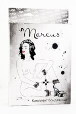 Wiązania-MARCUS 714001 Hog-tie cuffs set with metal clips tracery silver bdsm Valentine day