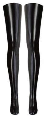 Latex Stockings black XS - obrazek 6