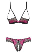 Tulia komplet 2-częściowy otwarty czarny  M/L - obrazek 5