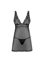 Koszulka nocna babydoll seksowna z stringami XS/S - obrazek 5