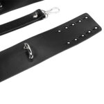 Skórzane kajdanki ze skóry naturalnej. Regulowane kajdanki na ręce. Zabawa BDSM. - obrazek 4