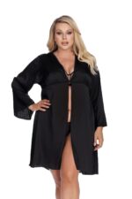 LAURA black robe L+ (czarny szlafrok) - obrazek 2