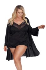LAURA black robe L+ (czarny szlafrok) - obrazek 3