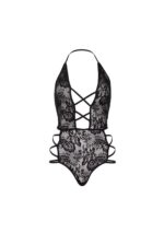 Bielizna-Strappy halter lace teddy - obrazek 7
