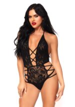 Bielizna-Strappy halter lace teddy - obrazek 2