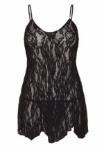 Bielizna-ROSE LACE FLAIR DRESS BLACK PLUS SI - obrazek 2