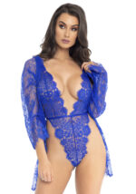 Floral lace teddy & robe