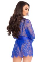 Floral lace teddy & robe - obrazek 3