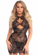 Lace halter dress & string