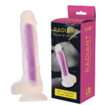 Dildo świecące w ciemności na niebiesko. Gadżet erotyczny do pikantnych zabaw w nocy.