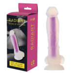 Dildo świecące w ciemności na niebiesko. Gadżet erotyczny do pikantnych zabaw w nocy. - obrazek 3