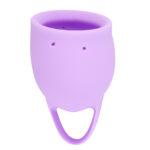 Kubeczek menstruacyjny w pięknym liliowym kolorze. Wodoodporny kubeczek o pojemności 20 ml. - obrazek 2