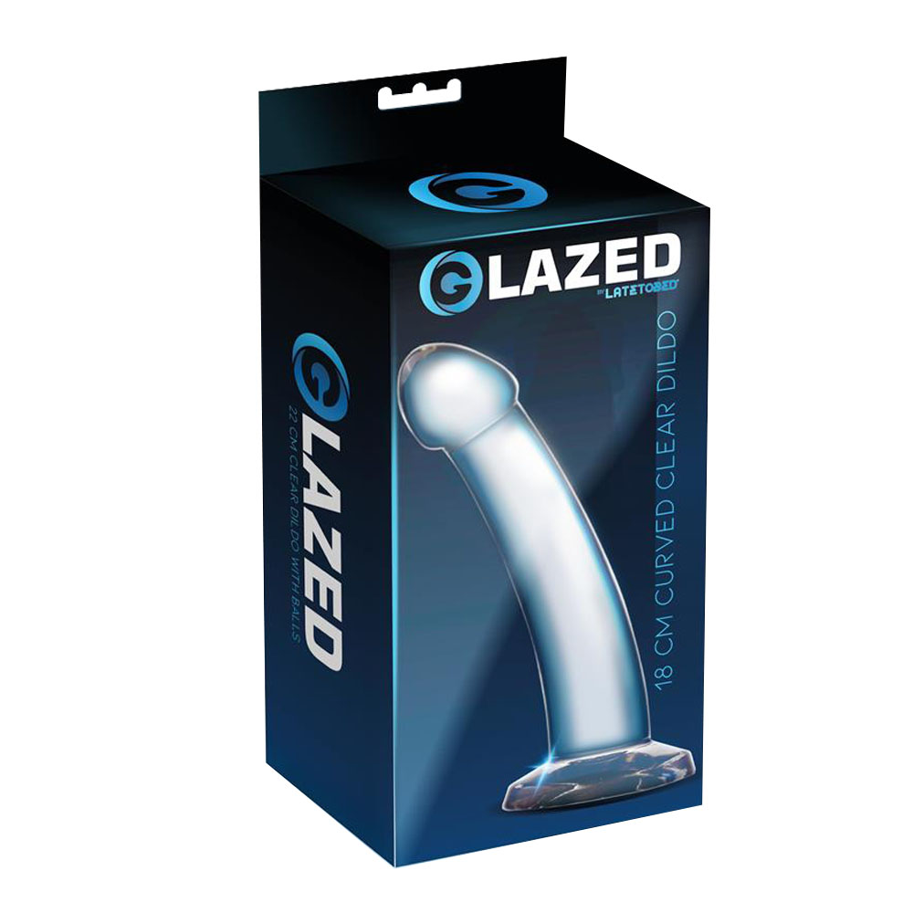 gl181.jpg CURVED dildo na przyssawce 18 cm - obrazek 1