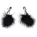 Zmysłowe zaciski z ozdobnymi piórkami. Doskonały dodatek do pikantnych zabaw w sypialni. - obrazek 4