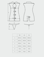 Stewardess kostium 3-częściowy szary L/XL